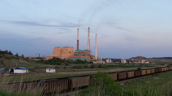colstrip power plant and coal train